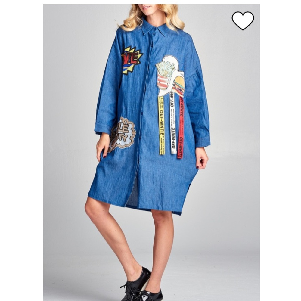 90s style denim dress!